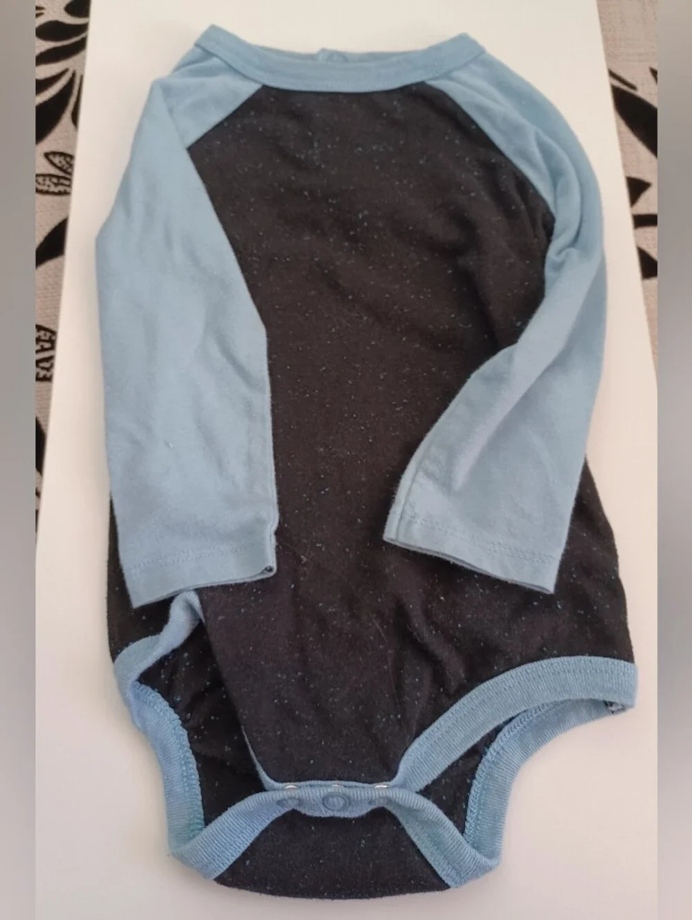 3-6 Months Baby Boy Long Sleeve Onesie Joe Fresh Black Blue Bodysuit Clothes